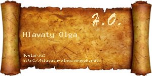 Hlavaty Olga névjegykártya